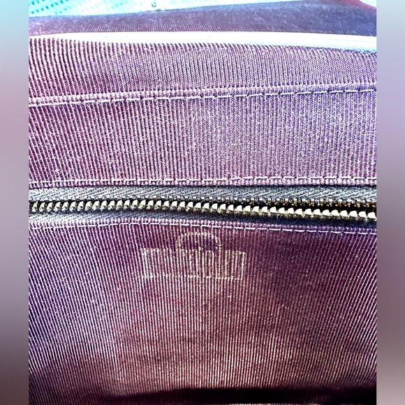 Vintage Margolm snakeskin and cream leather clutch with shoulder strap - Picture 5 of 5